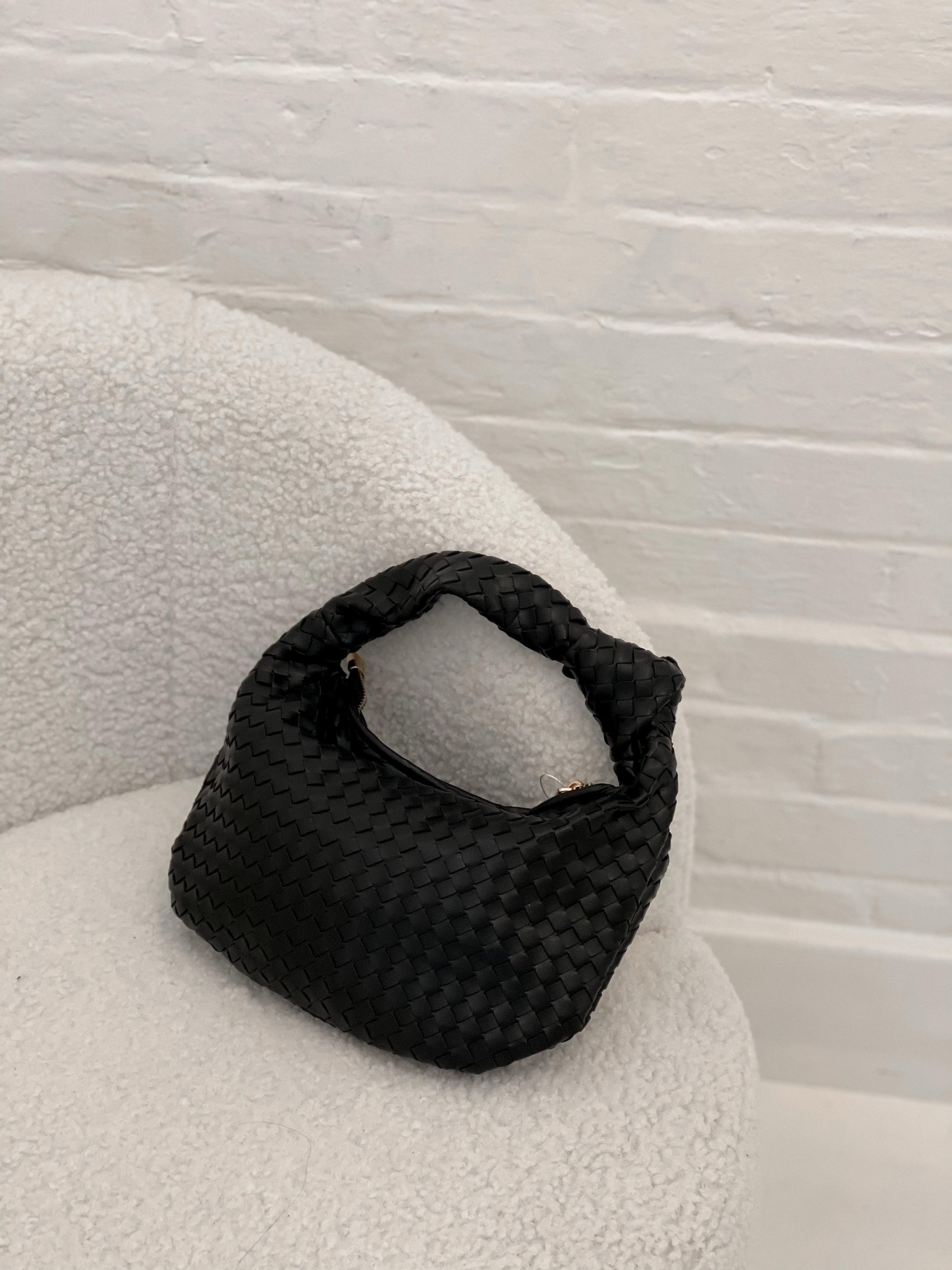 Drew Small Top Handle Bag in Black