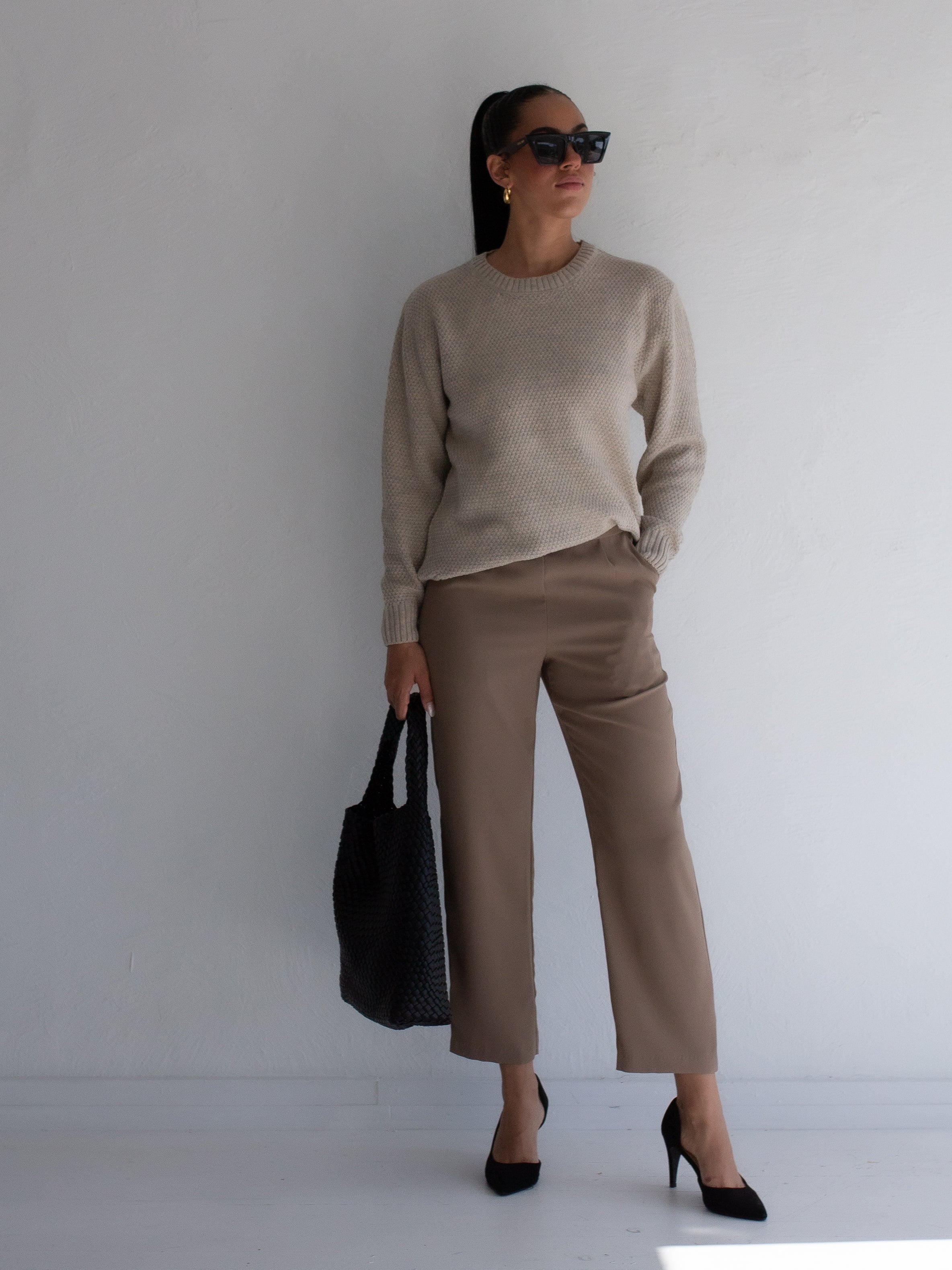 The Ava Trousers in Taupe