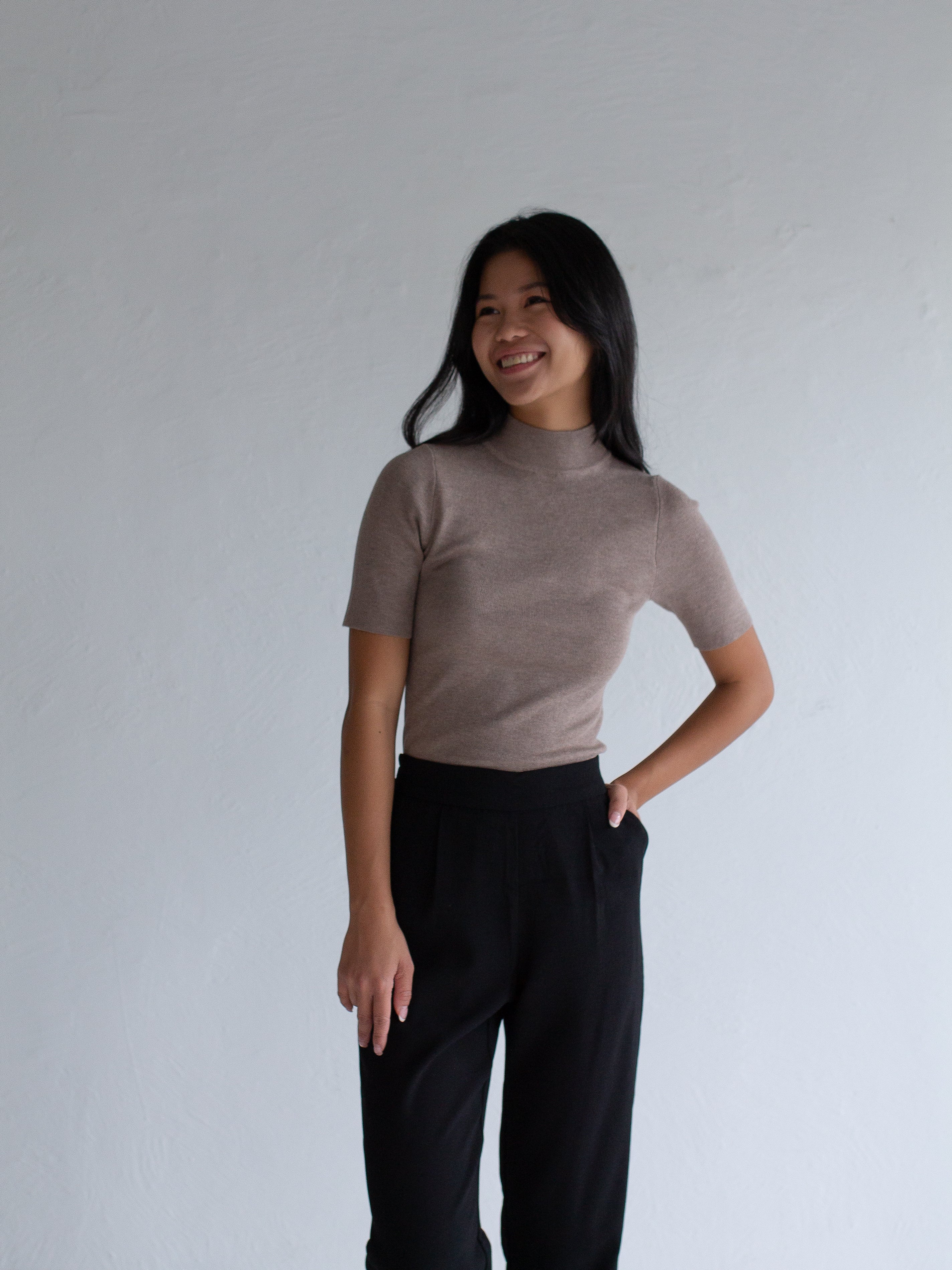 The Cora Top in Cocoa