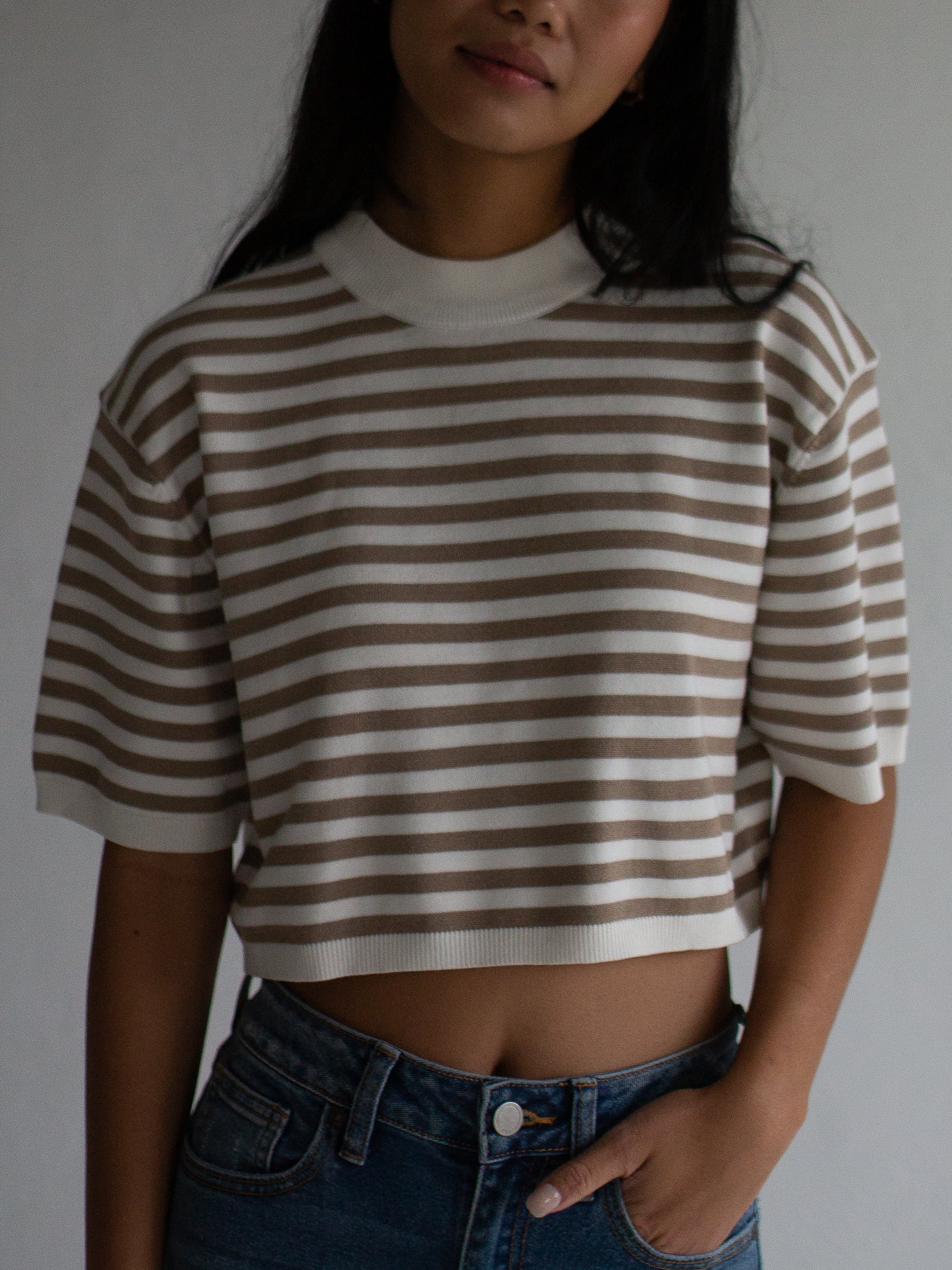 The Isabel Top in Tan