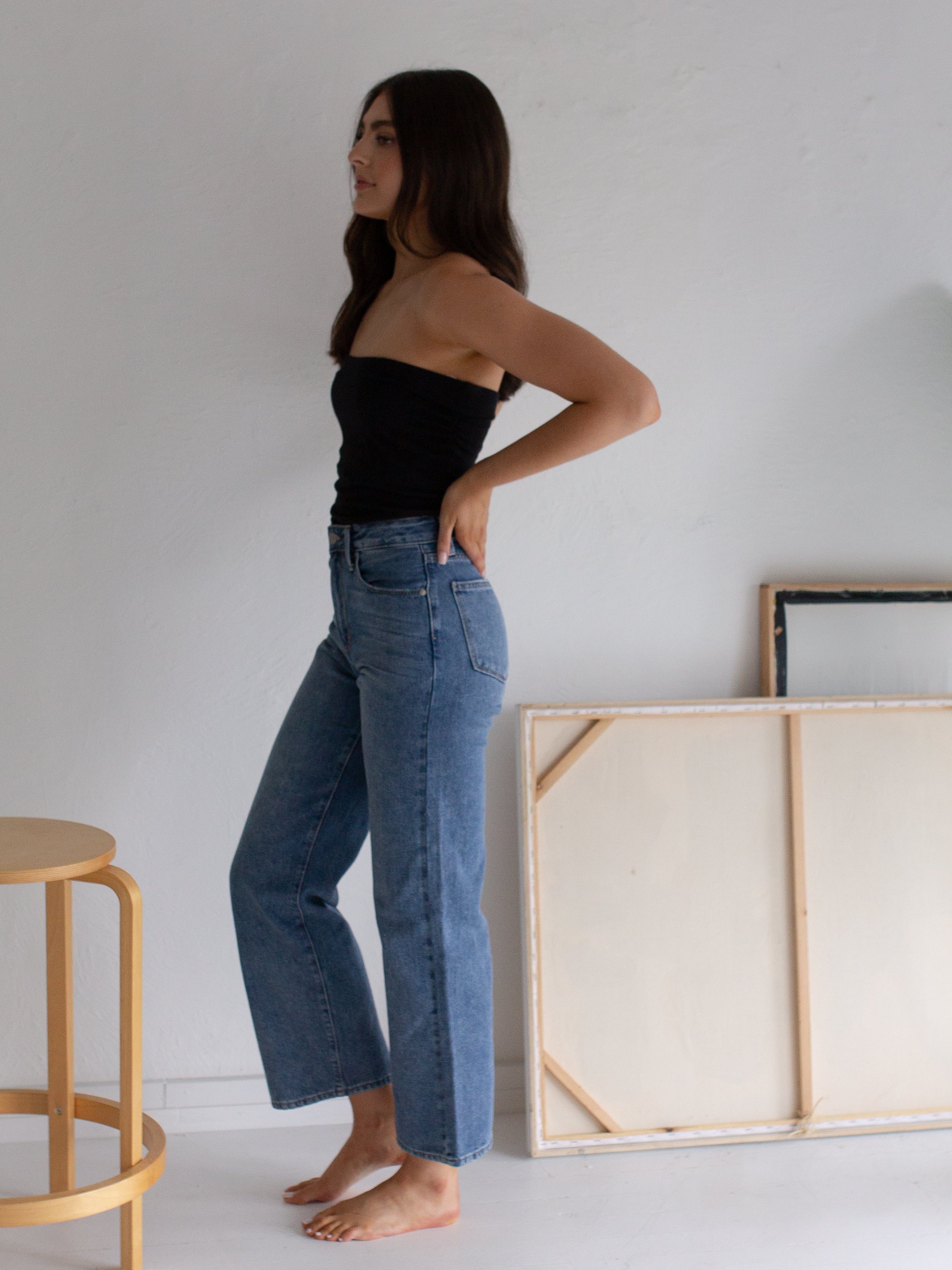 High Rise Clean Dad Jeans